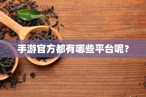 手游官方都有哪些平台呢？