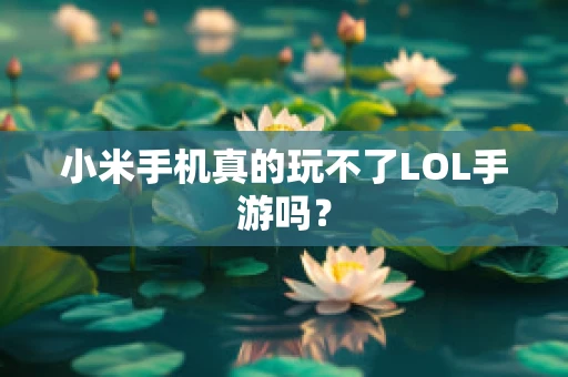 小米手机真的玩不了LOL手游吗？