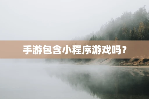 手游包含小程序游戏吗？