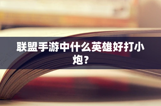 联盟手游中什么英雄好打小炮？