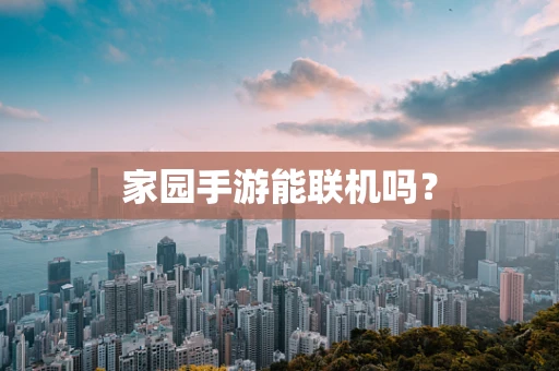 家园手游能联机吗？