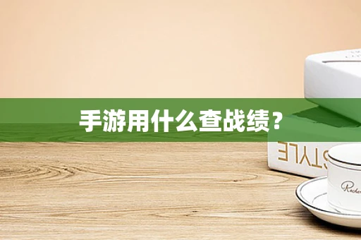 手游用什么查战绩？