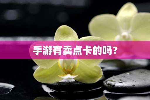 手游有卖点卡的吗？