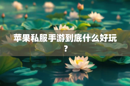 苹果私服手游到底什么好玩？