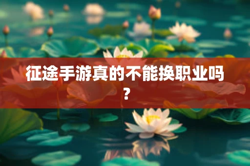 征途手游真的不能换职业吗？