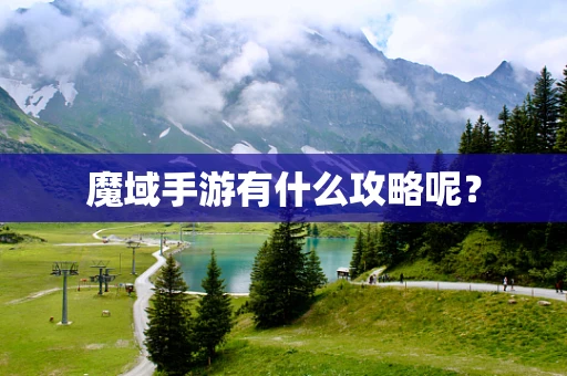 魔域手游有什么攻略呢？