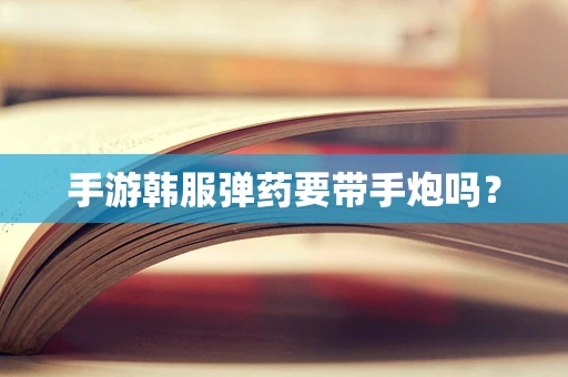 手游韩服弹药要带手炮吗？