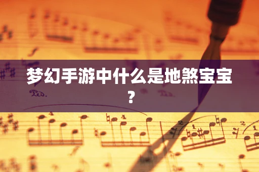 梦幻手游中什么是地煞宝宝？