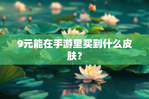 9元能在手游里买到什么皮肤？