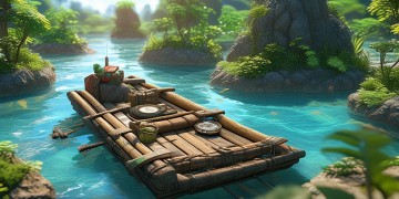 手游木筏求生有岛吗？